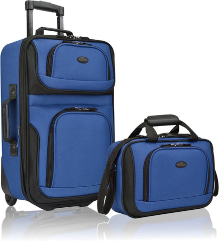 Rugged Expandable Luggage Royal Blue