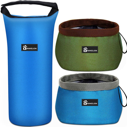 Travel Collapsible Dog Bowls, 2 Pack